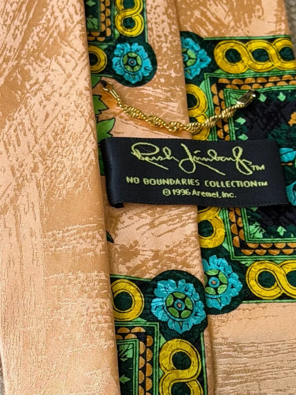 Rush Limbaugh Patchwork Melon Silk Tie